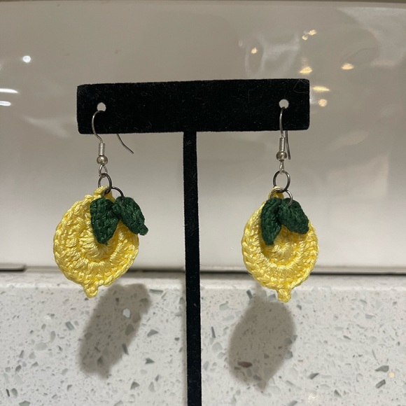 Handmade lemon earrings - Picture 1 of 1